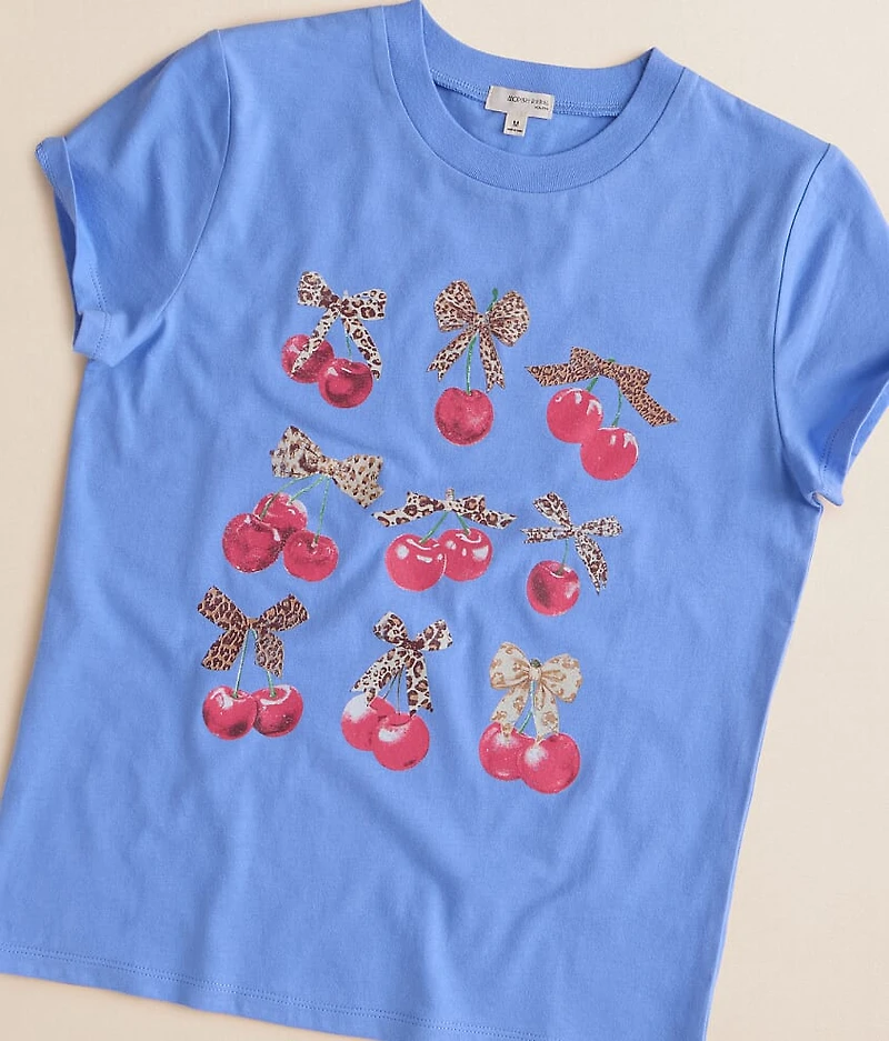 Girls - Cherries & Bows Oversized T-Shirt