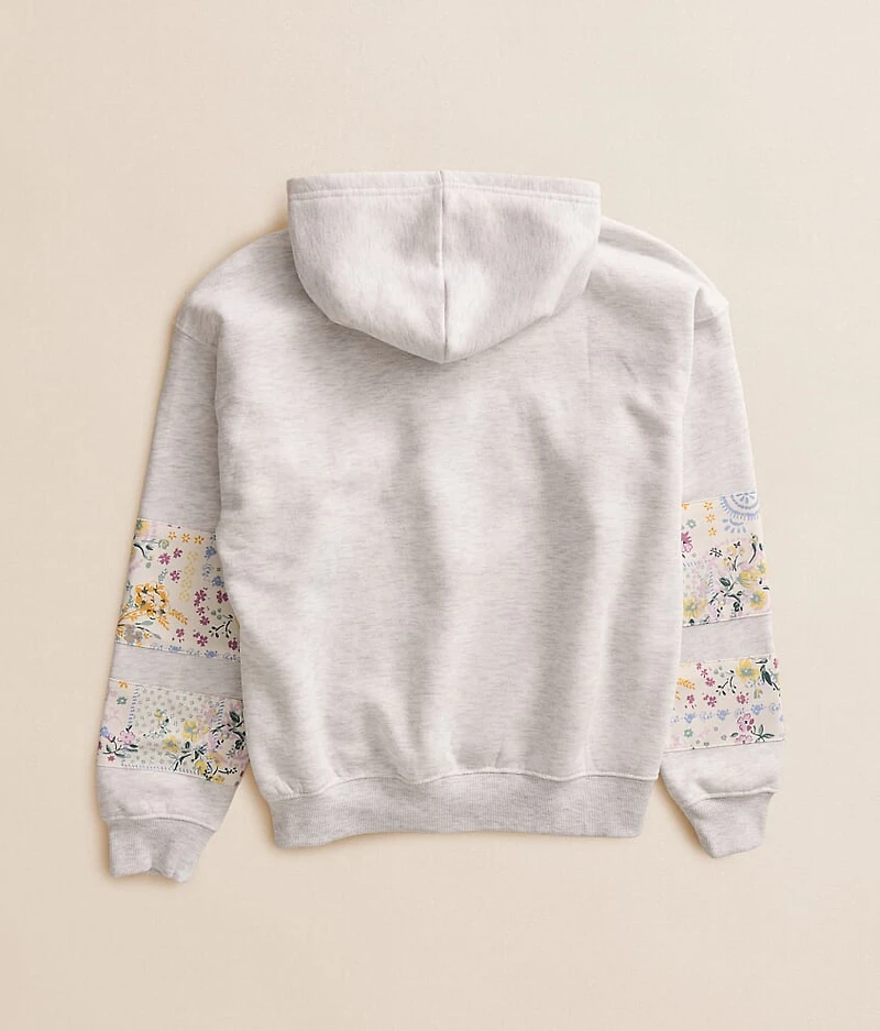 Girls - Floral Patch Hooded Sweatshirt