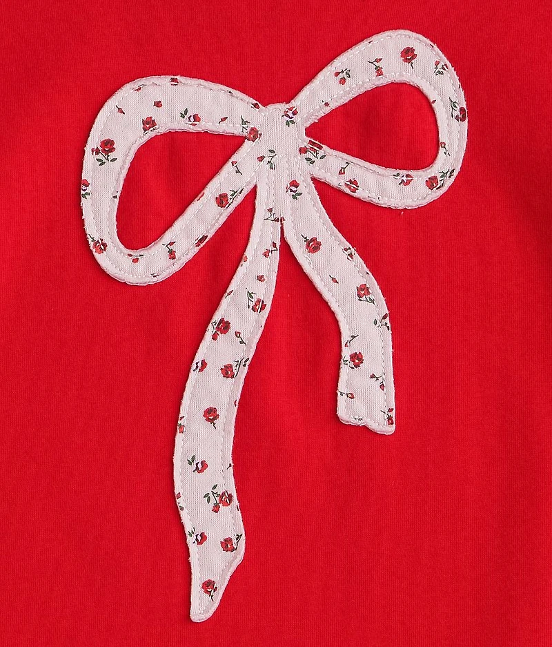 Girls - Floral Bow Pullover