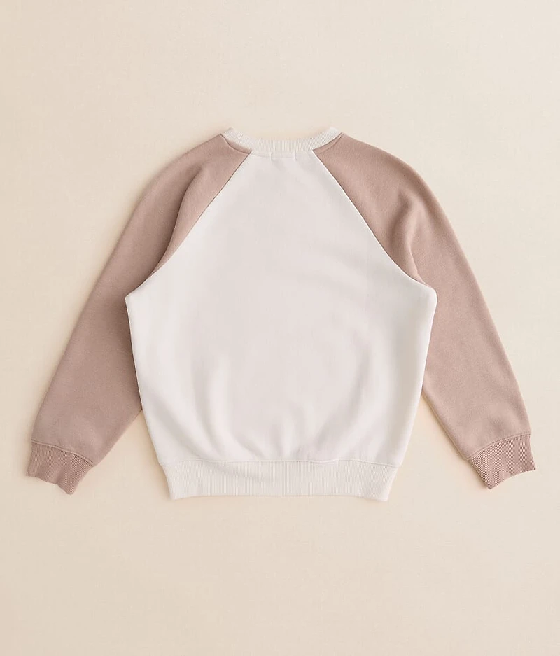 Girls - Floral Raglan Pullover