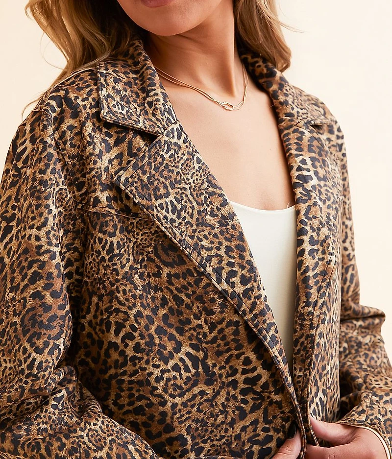 Cheetah Trench Jacket