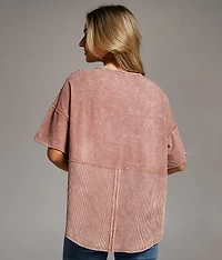 Raw Edge Washed Henley