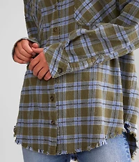 Plaid Boyfriend Flannel Shirt