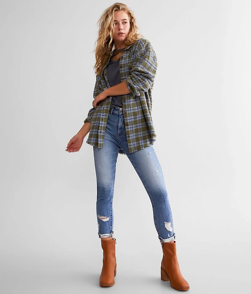 Plaid Boyfriend Flannel Shirt