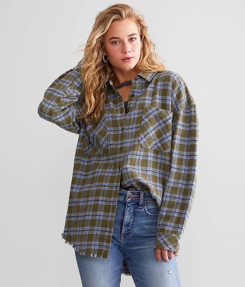 Plaid Boyfriend Flannel Shirt