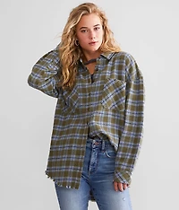 Plaid Boyfriend Flannel Shirt