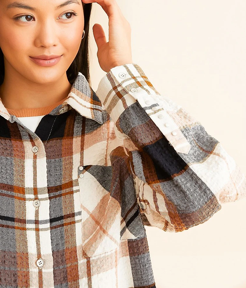 Textured Plaid Shirt