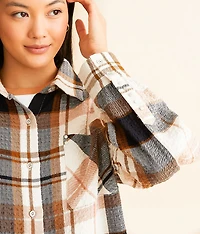 Textured Plaid Shirt