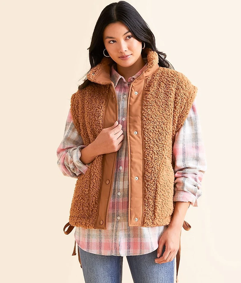 Oversized Sherpa Vest