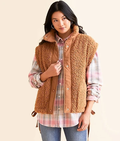 Oversized Sherpa Vest