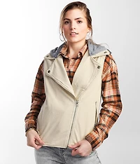 Moto Corduroy Hooded Vest