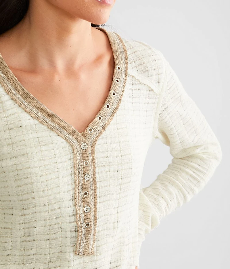 Raw Edge Henley