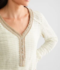 Raw Edge Henley