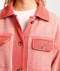 Reverse Fleece Shacket