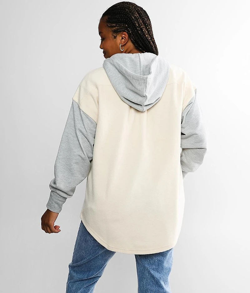 Reverse Pieced Fleece Shacket