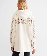 Embroidered Hooded Jacket