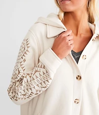 Embroidered Hooded Jacket