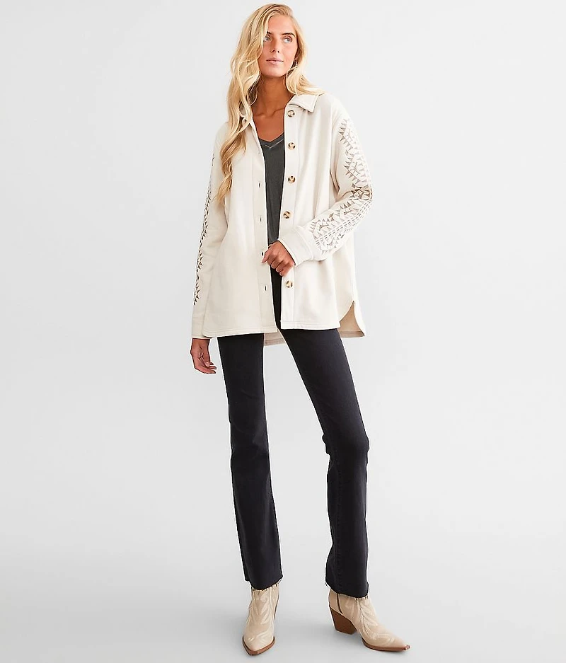 Embroidered Hooded Jacket