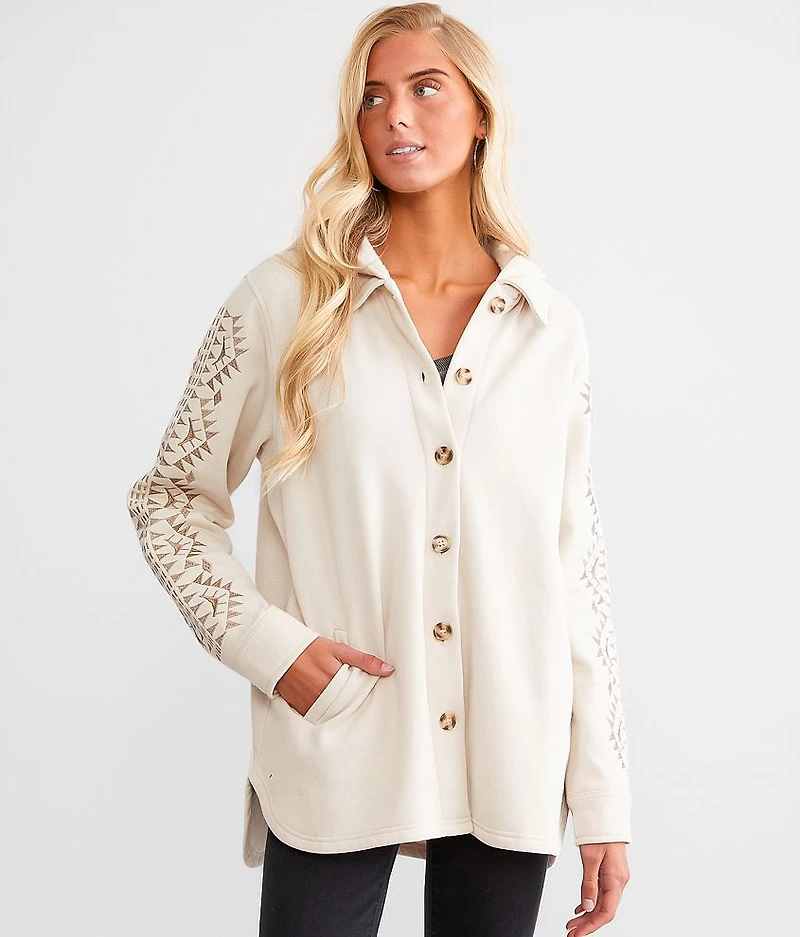 Embroidered Hooded Jacket