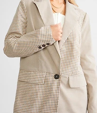 Mixed Plaid Blazer