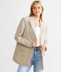 Mixed Plaid Blazer