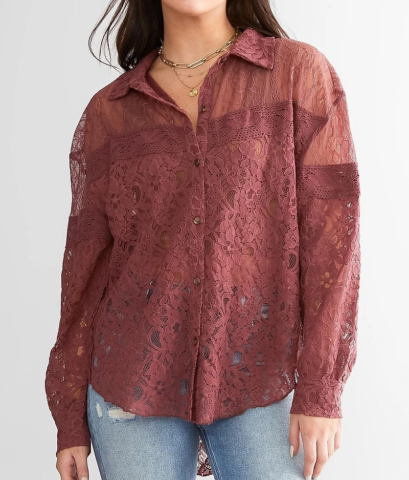 Sheer Lace Blouse