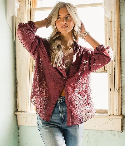 Sheer Lace Blouse