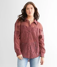 Sheer Lace Blouse