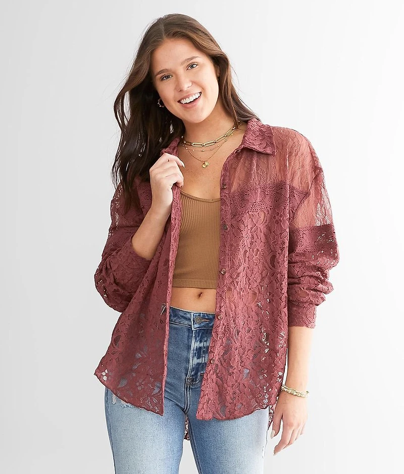 Sheer Lace Blouse