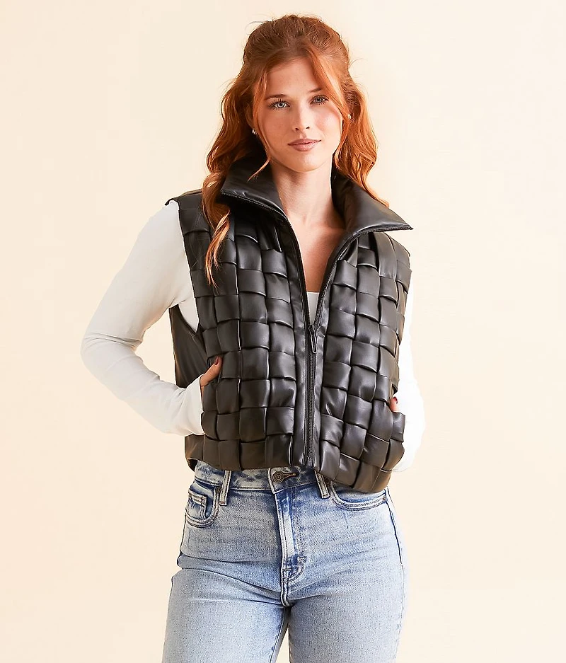 Weaved Puffer Vest