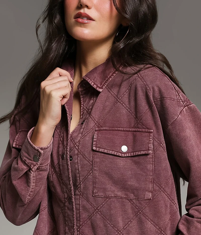 Quilted Knit Shacket