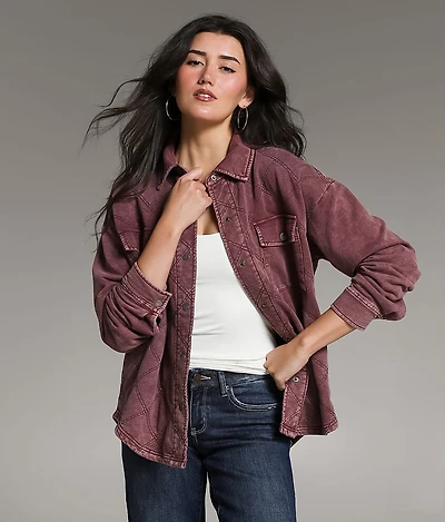 Quilted Knit Shacket