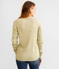 Varigated Rib Henley