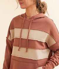 Color Block Hooded Sweatshirt