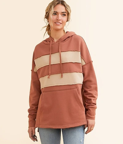 Color Block Hooded Sweatshirt
