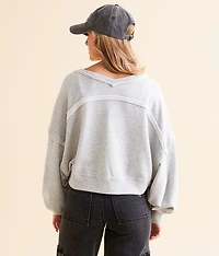 Exposed Seam Cropped Bolero Cardigan