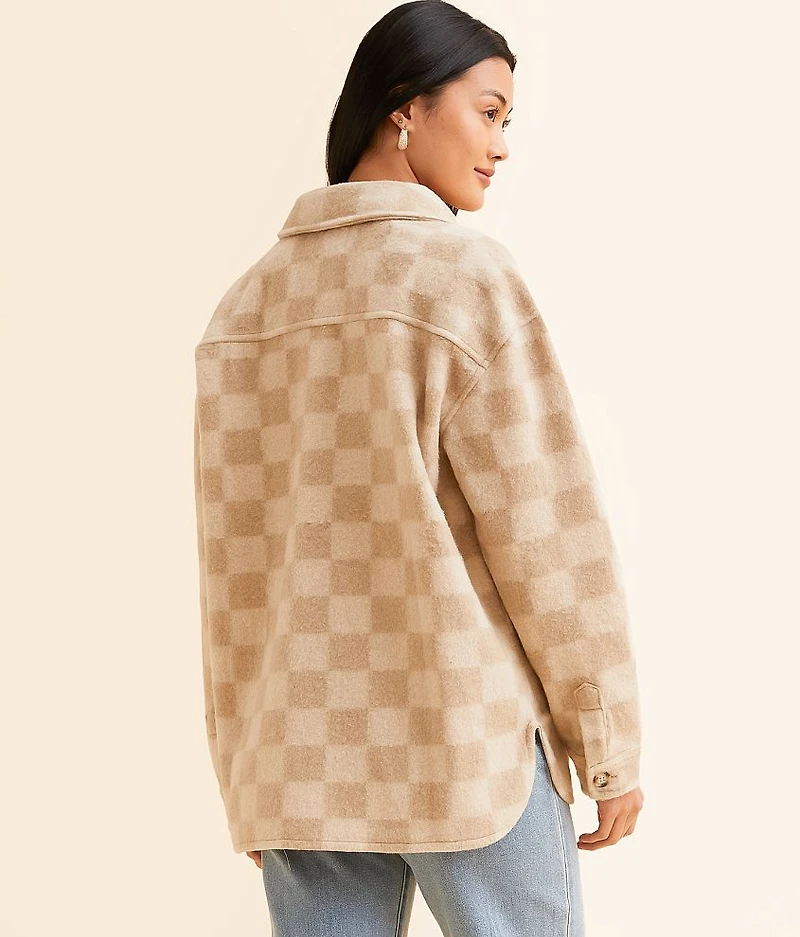 Checkered Fleece Shacket