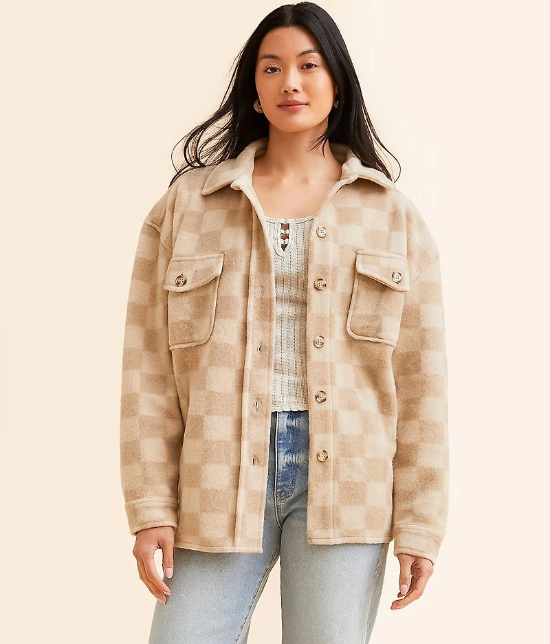Checkered Fleece Shacket
