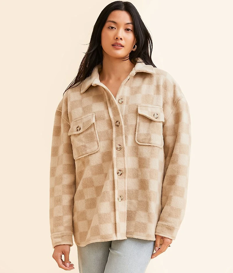Checkered Fleece Shacket