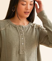 Embroidered Henley