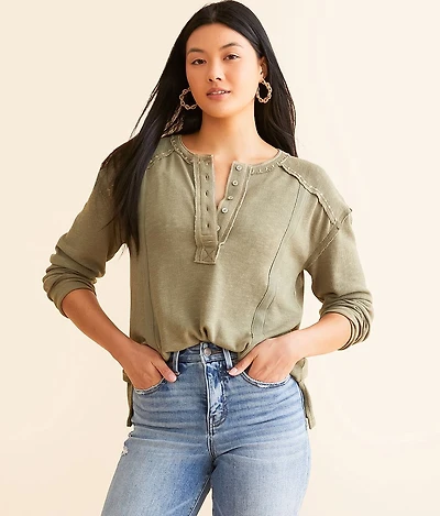 Embroidered Henley