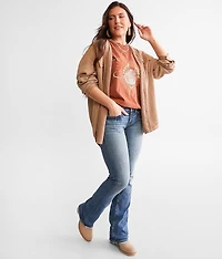 Oversized Waffle Knit Hooded Shirt