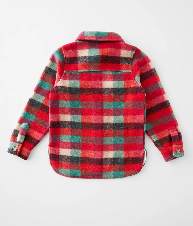 Girls - Plaid Fleece Shacket