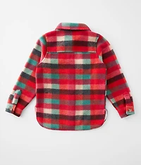 Girls - Plaid Fleece Shacket