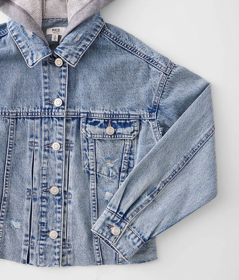 Girls - Hooded Denim Jacket