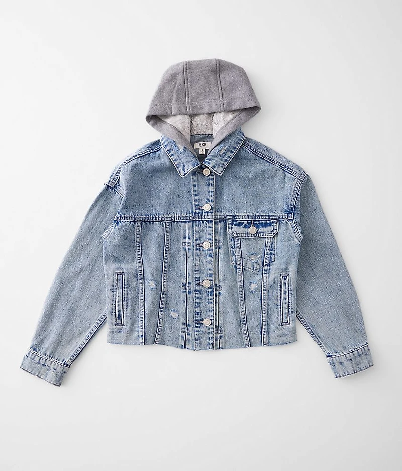 Girls - Hooded Denim Jacket