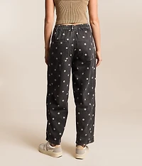 High Rise Polka Dot Barrel Pant