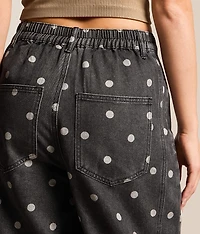 High Rise Polka Dot Barrel Pant