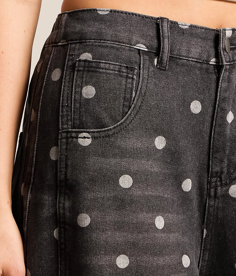 High Rise Polka Dot Barrel Pant