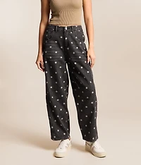 High Rise Polka Dot Barrel Pant